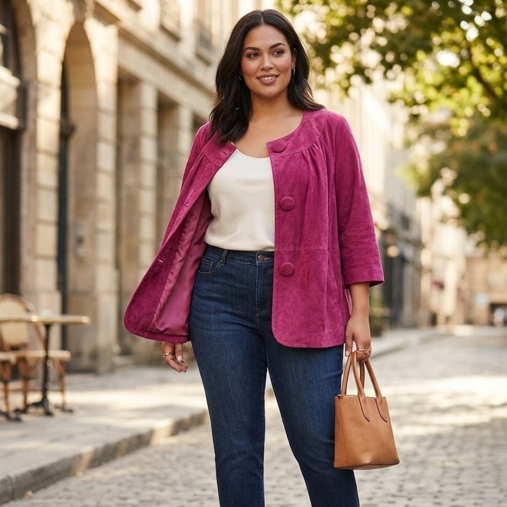 Lane Bryant Suede Swing Jacket 14/16